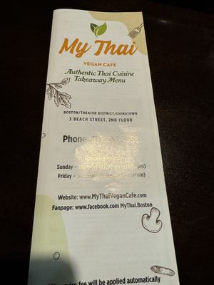   at My Thai Vegan Cafe in Boston