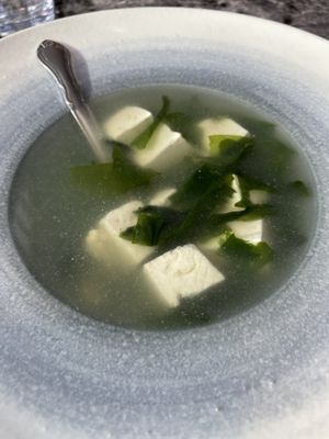 Miso soup  at My Thai Vegan Cafe in Boston