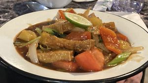 Sweet sour tofu   at My Thai Vegan Cafe in Boston