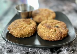 Chinese leek dumplings  at My Thai Vegan Cafe in Boston