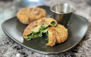 Chinese leek dumplings  at My Thai Vegan Cafe in Boston