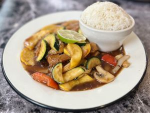 Lemongrass Chik’n  at My Thai Vegan Cafe in Boston