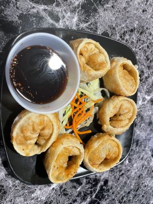 Fried dumplings   at My Thai Vegan Cafe in Boston