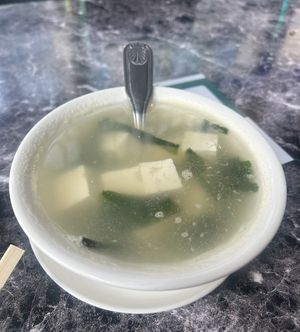 Miso soup   at My Thai Vegan Cafe in Boston