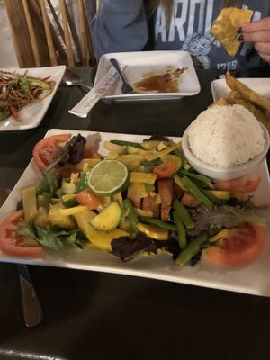 Pineapple lemon grass ‘chicken’ at My Thai Vegan Cafe in Boston