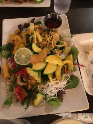 Spicy red curry vermicelli at My Thai Vegan Cafe in Boston