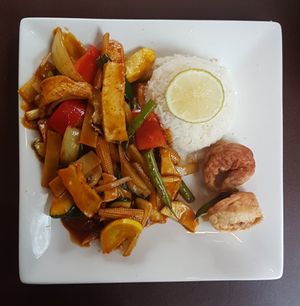 Lemongrass Speciality with Tofu. Thai style. at My Thai Vegan Cafe in Boston