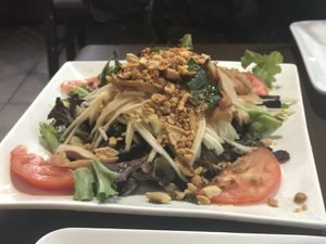 Green papaya salad  at My Thai Vegan Cafe in Boston
