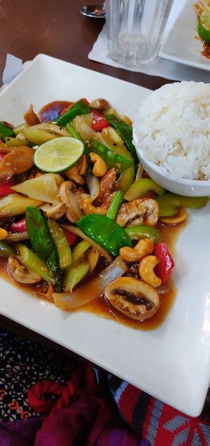 Cashew "chicken" at My Thai Vegan Cafe in Boston