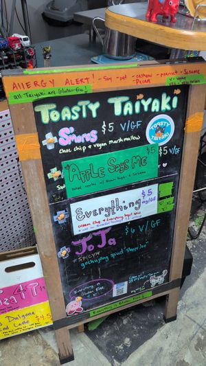 Flavors of the day at Toasty Taiyaki in Tallahassee