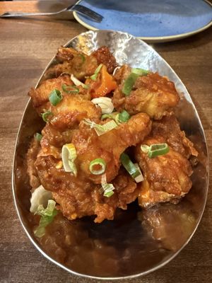 CHILLI CAULIFLOWER  at Worthing Indian Cafe & Bar in Worthing