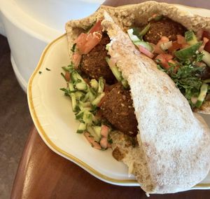 Falafel pita   at Troya Mediterranean Tiburon in Tiburon