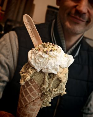 Pistachio ice cream at LaCrèma  in Paris