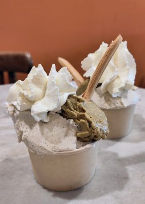 Ice-cream w/chantilly at LaCrèma  in Paris