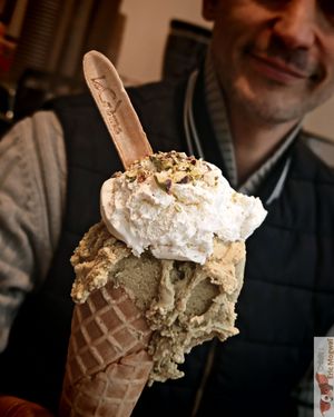 My ice cream with chantilly at LaCrèma  in Paris