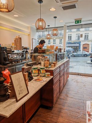 Inside bar at LaCrèma  in Paris