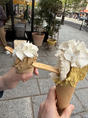 Saffron date ice cream: a special of the day  at LaCrèma  in Paris