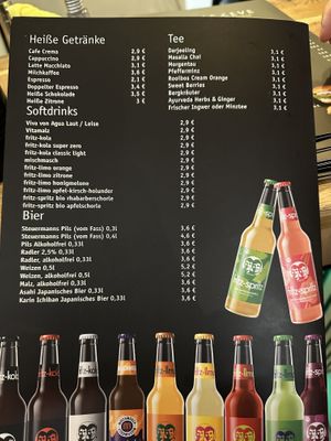 Getränkekarte  at Apple & Eve Vegan und tierisch lecker in Bremen