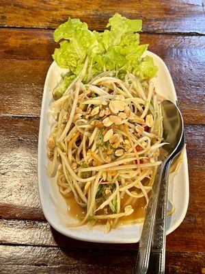 Papaya salad   at J-DEE VEGAN in Chiang Mai