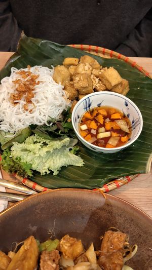 Grilled tofu with rice noodles at Little Garden in Erlangen