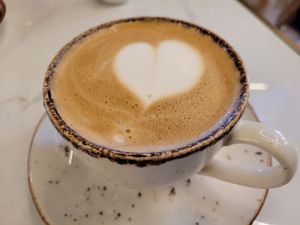 Oat latte at La Dolce London in London