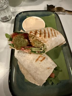 Falafel wrap at Sara's Kitchen in Saratoga Springs