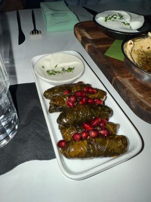 Grape leaves at Sara's Kitchen in Saratoga Springs