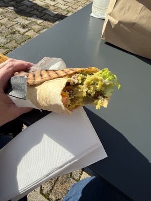 Delicious falafel sandwich   at Au Comptoir Libanais in Bergerac
