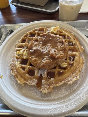 Fake chicken and waffles 🧇   at Pure Soul Kitchen Co. in Sacramento