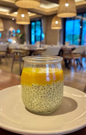 Mango chia pudding  at Sea Breeze Restaurant in Ras Al Khaimah