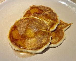 Pancakes with maple syrup  at Sea Breeze Restaurant in Ras Al Khaimah
