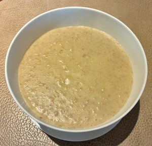 Oat milk porridge  at Sea Breeze Restaurant in Ras Al Khaimah