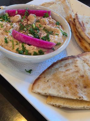 Pita & Hummus at Nick's Taverna in Ashburn