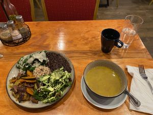   at Himalaya Vegan Organic Restaurant in New York City