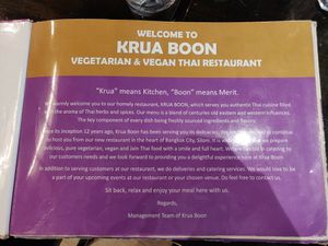Information about the restaurant at Kruaboon Thai in Bangkok