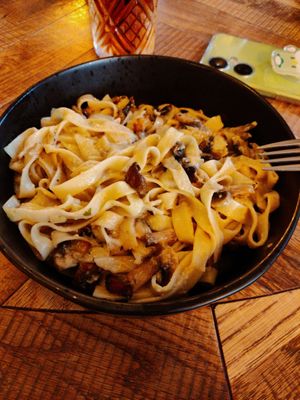 Vegan Mushroom Carbonara at Summerhouse in Wolverhampton