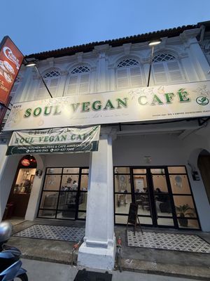 outside  at Soul Vegan Café in Pulau Pinang