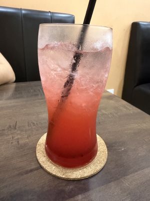 The Pink Dring (Sparkling Strawberry Soda)  at Soul Vegan Café in Pulau Pinang