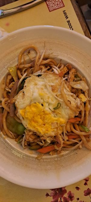Fried Noodles (there was also the vegan option without egg) at PHO - Authentic Vietnamese Cuisine in Athens