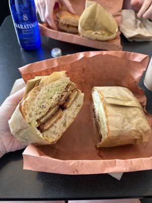 Katsu sandwich  at Nacha Focaccia in Brooklyn