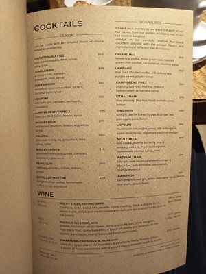 Cocktails at Araksa Tea Room Bangkok in Bangkok