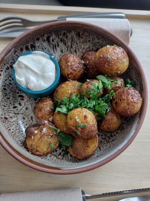Potatoes with porcini mayo at Café Ojo in Odense