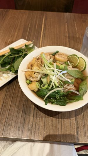 Super green pho with tofu   at Pho Russell Square in London