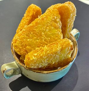 Hash browns  at The Stage in Dubai