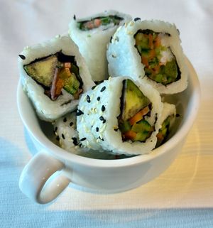 Vegetable maki at The Market in Dubai