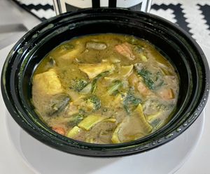 Chinese curry with veg and tofu at Gracie Chen's in Dubai