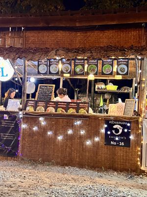 Stall with vegan dumplings   at Memories of Chiang Mai in Chiang Mai