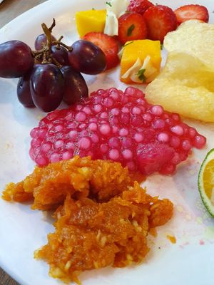 The vegan options that day at Recanto Vegetariano in Sao Paulo