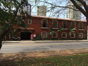 Outside at Recanto Vegetariano in Sao Paulo
