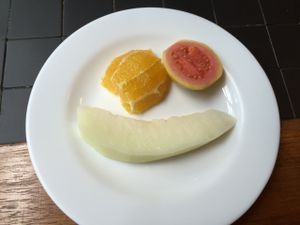 Vegan options of desserts - only fruits :( at Recanto Vegetariano in Sao Paulo